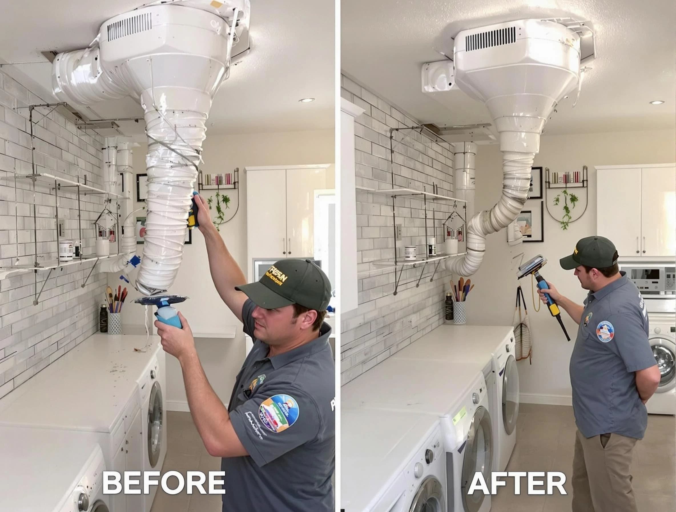 Professional dryer exhaust vent cleaning by Carnot-Moon Dryer Vent Cleaning in Carnot-Moon