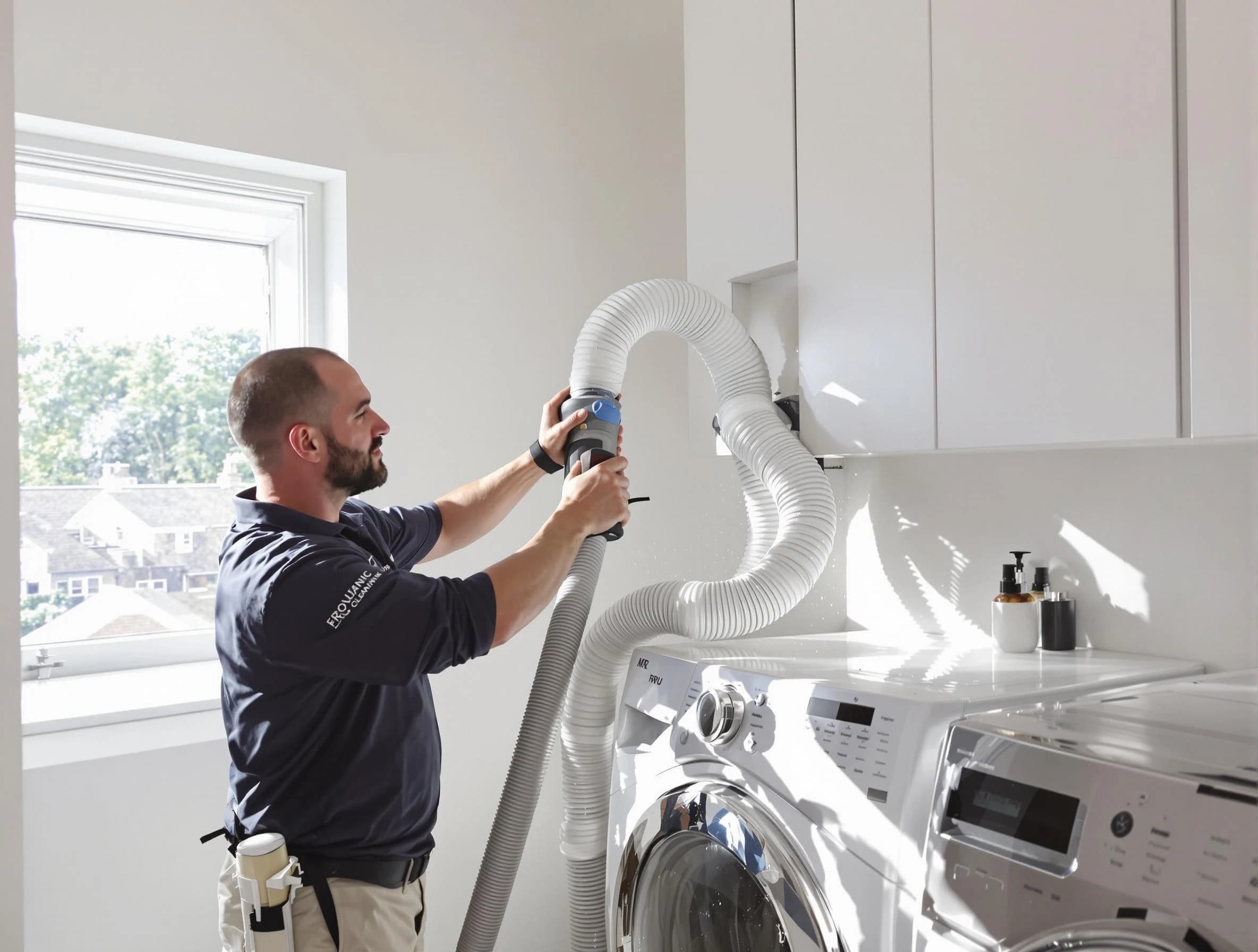 Certified Carnot-Moon Dryer Vent Cleaning technician performing dryer vent cleaning in Carnot-Moon