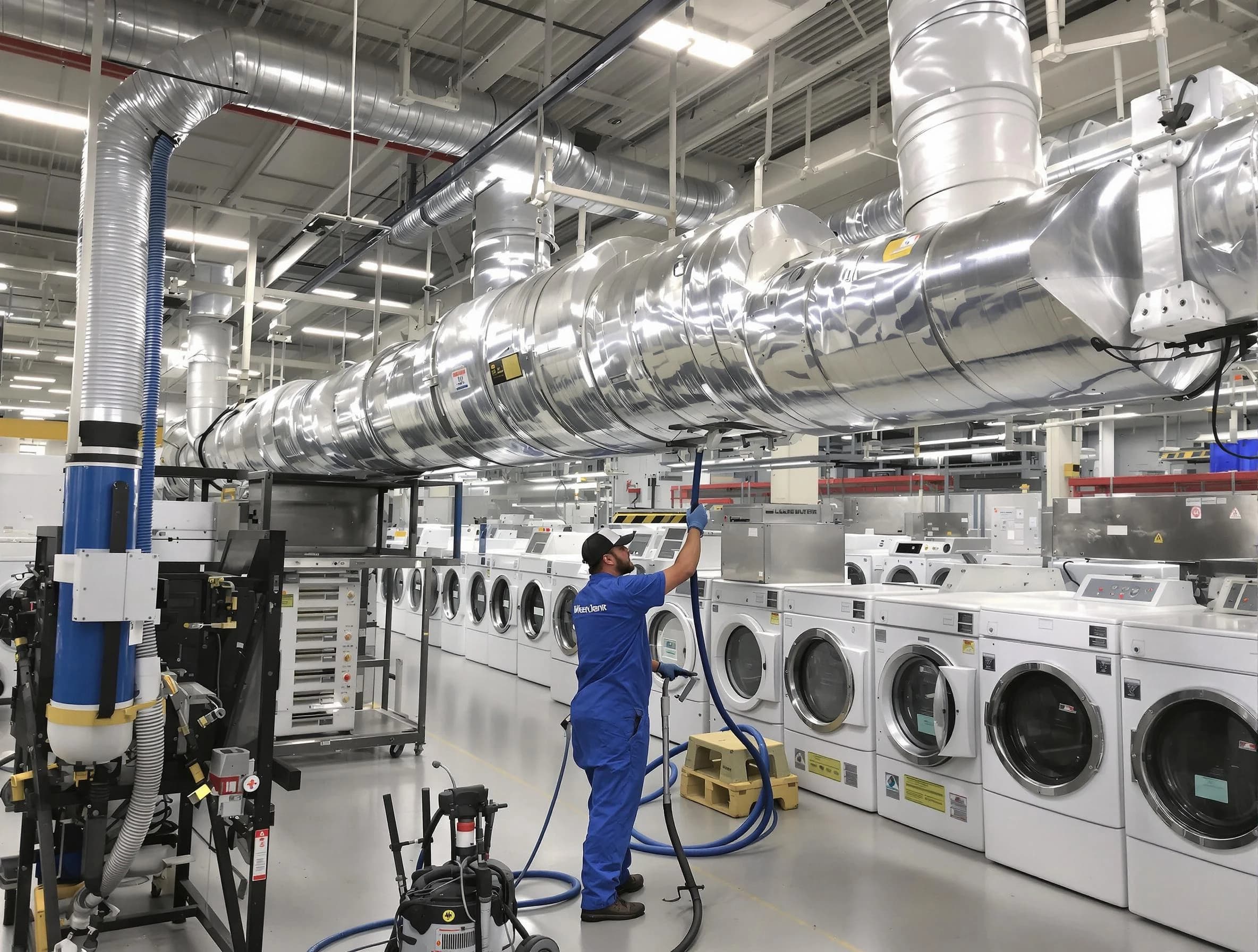 Carnot-Moon Dryer Vent Cleaning team performing heavy-duty industrial dryer vent cleaning in Carnot-Moon