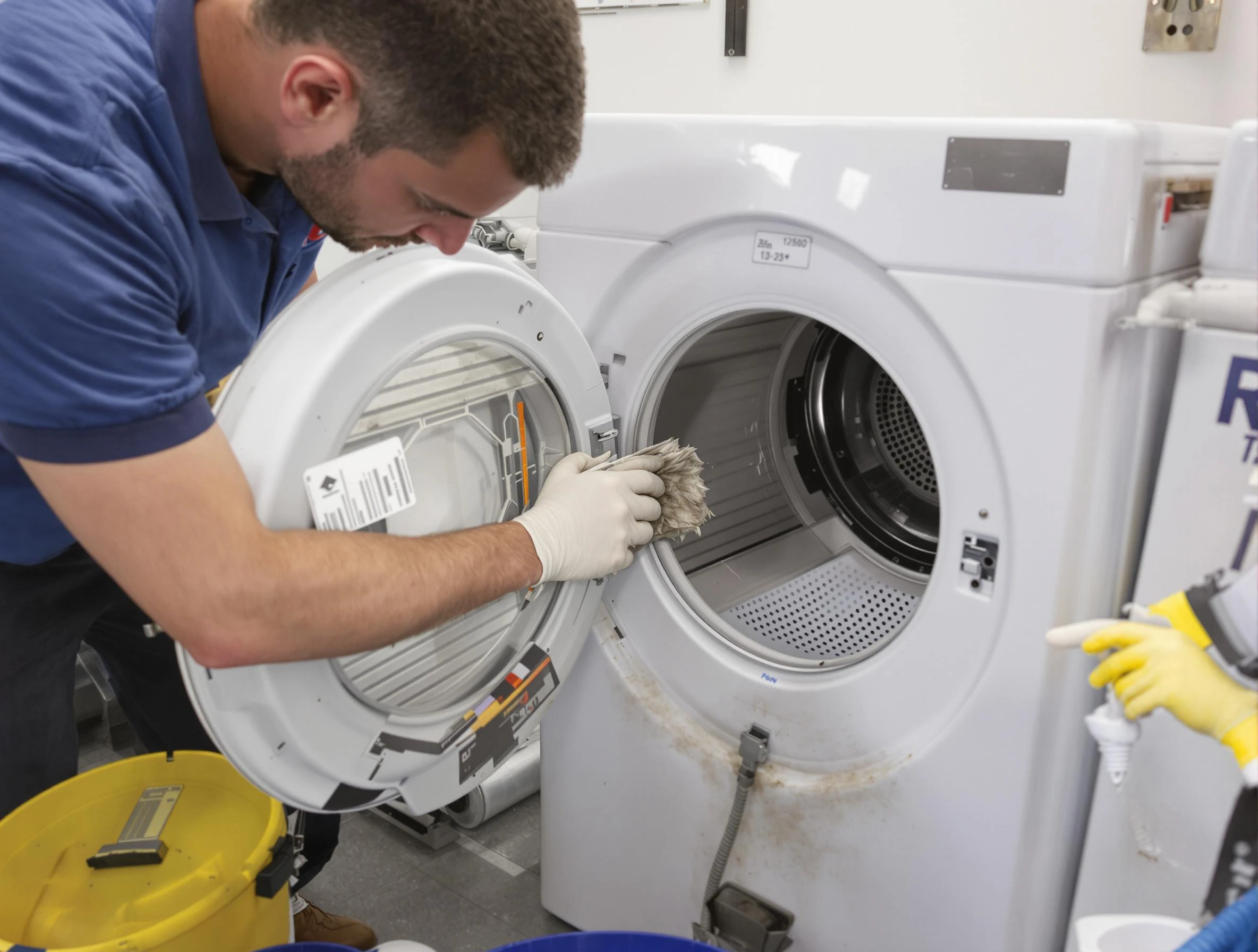 Carnot-Moon Dryer Vent Cleaning specialist performing detailed lint trap cleaning service in Carnot-Moon