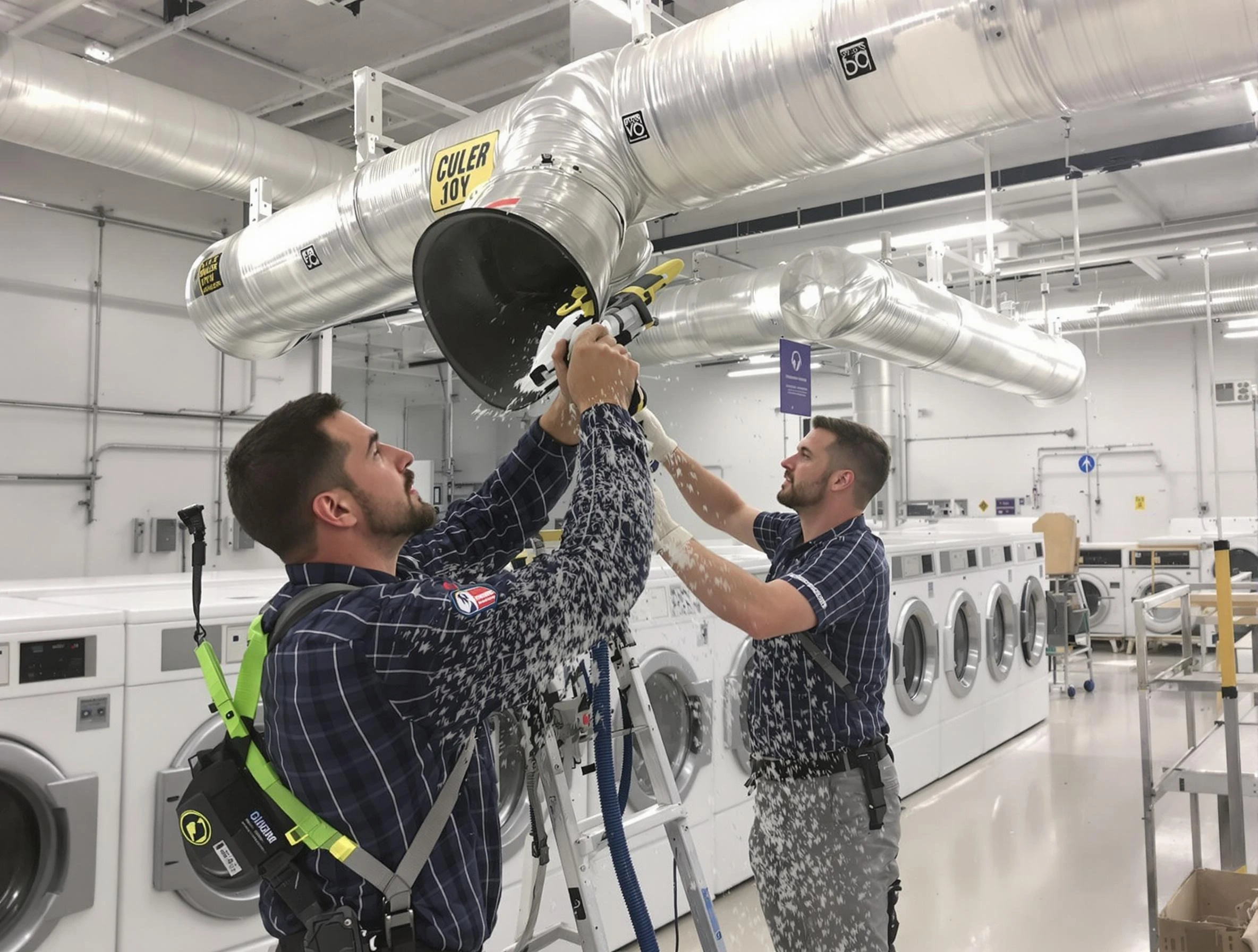 Carnot-Moon Dryer Vent Cleaning team performing large-scale commercial dryer vent cleaning in Carnot-Moon